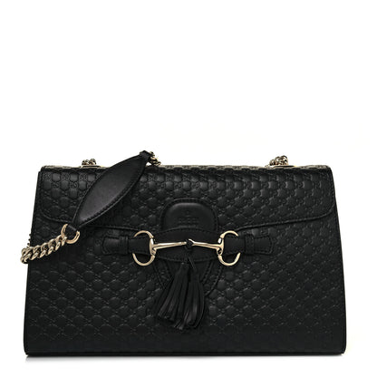 Gucci Microguccissima Medium Emily Chain Shoulder Bag Black 2 of 21