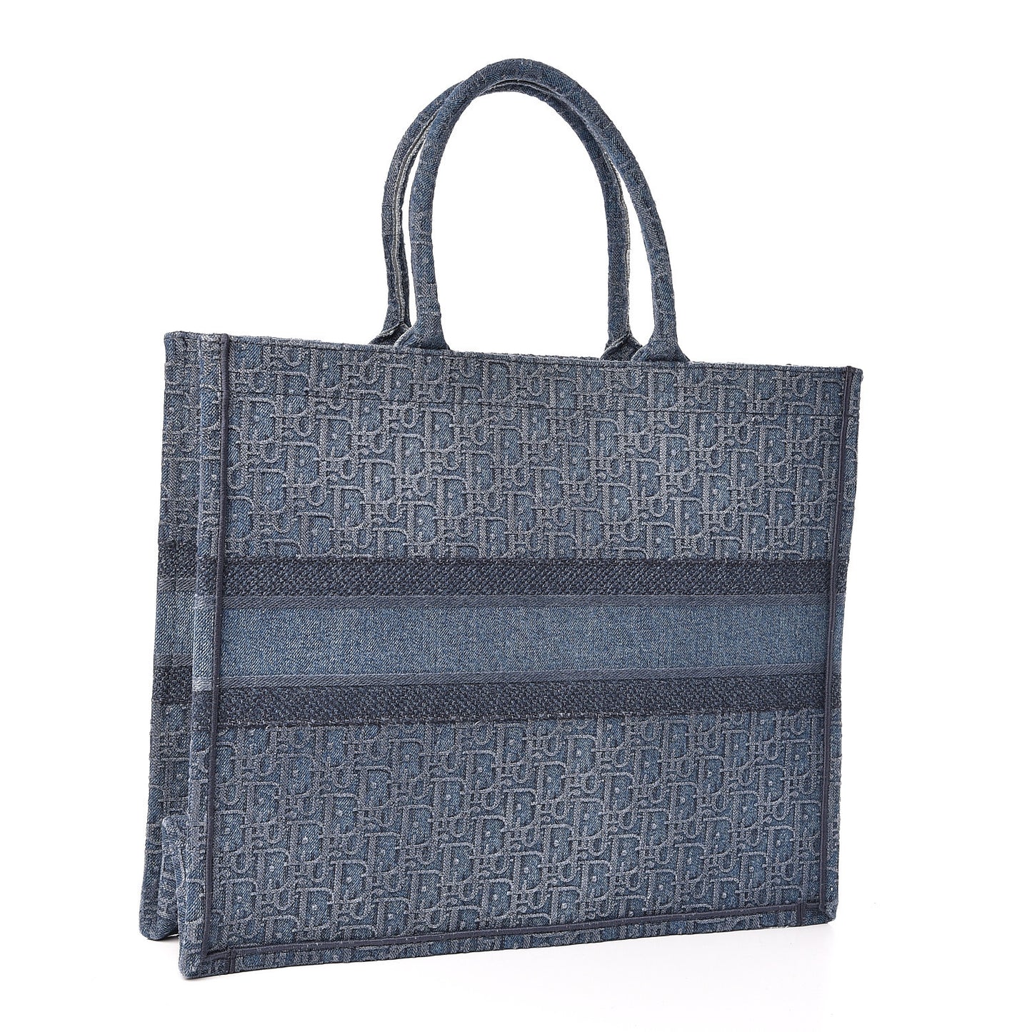 Oblique Denim Book Tote Denim Blue