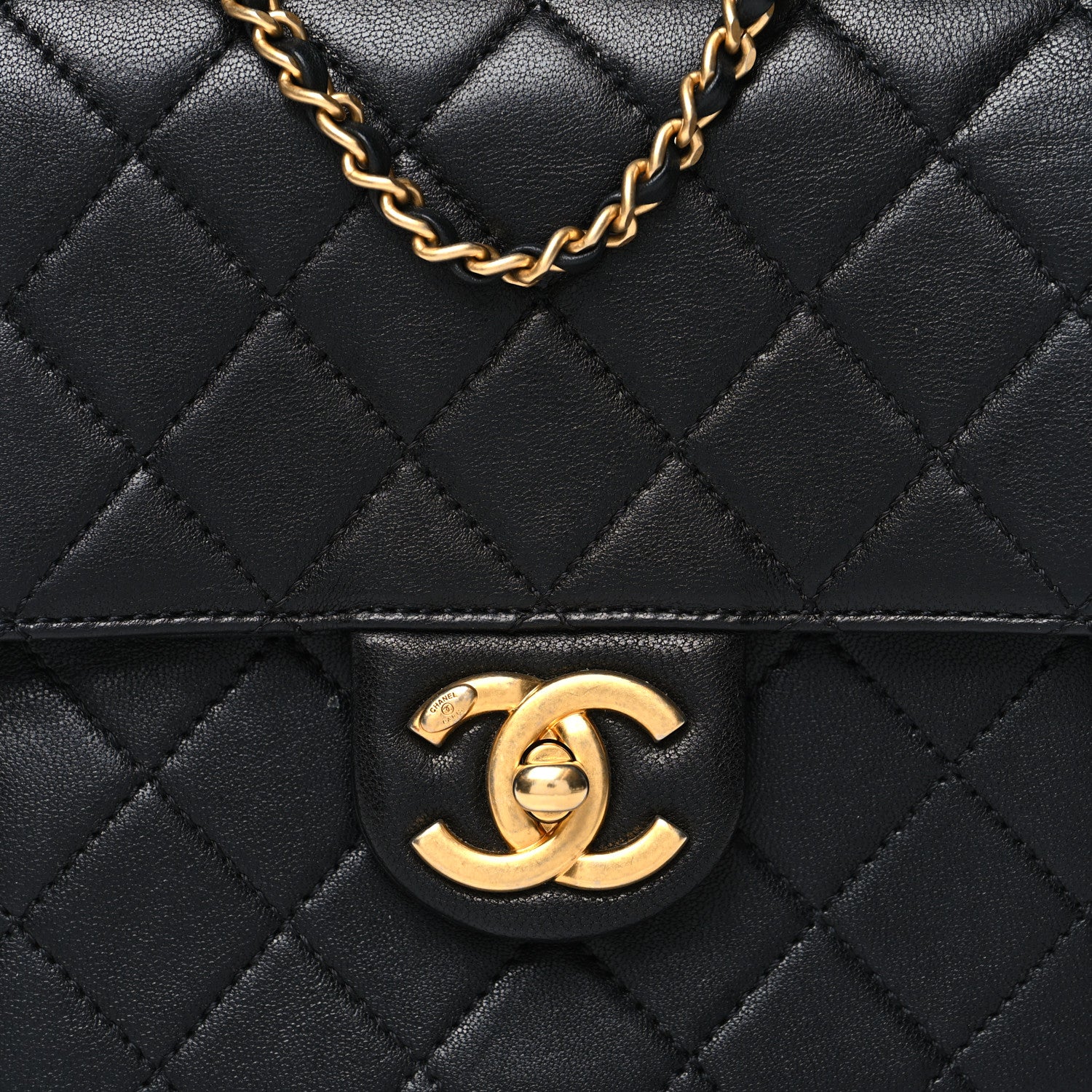 Chanel Goatskin Quilted Chic Pearls Flap Black 7 of 10