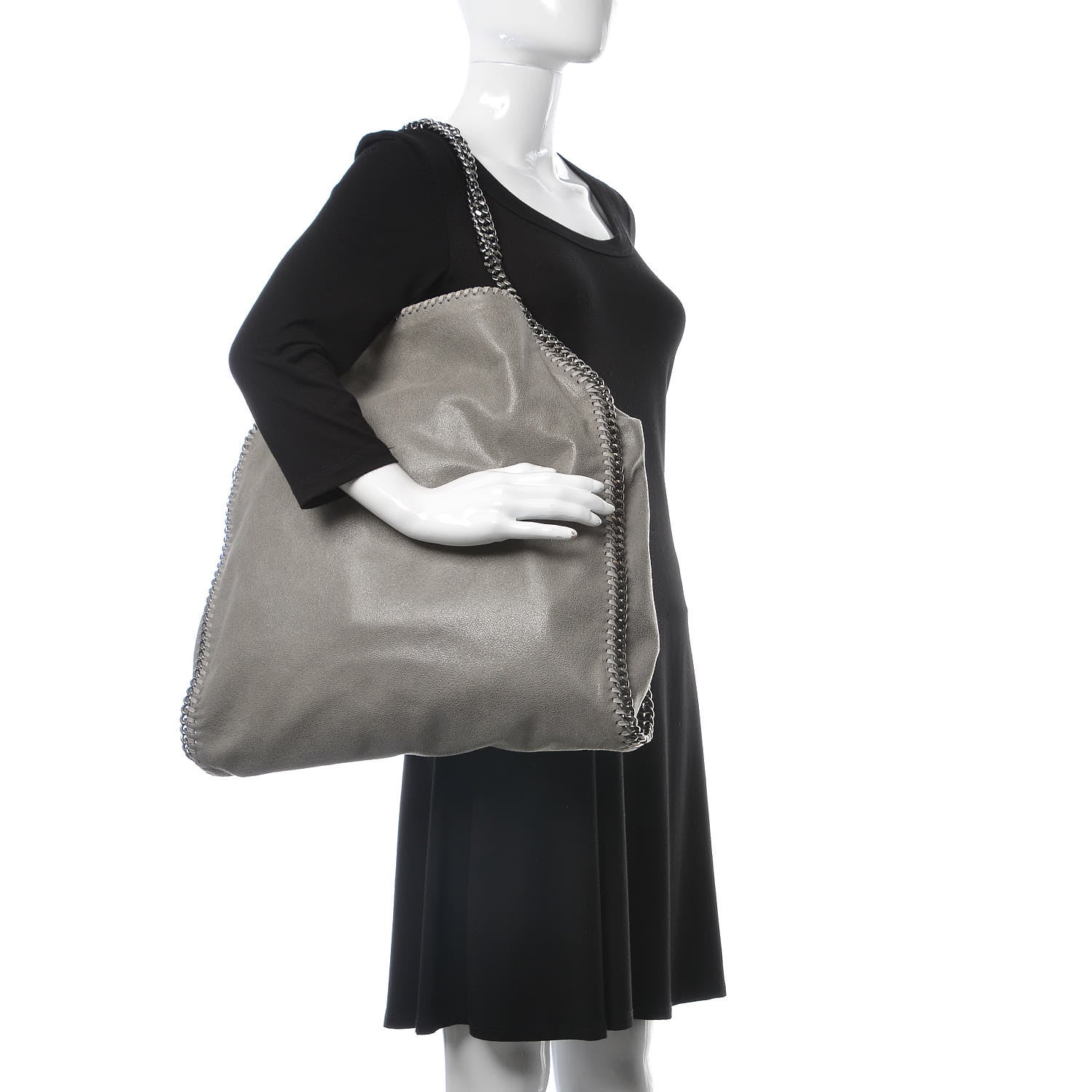 Stella McCartney Shaggy Deer Big Falabella Tote Grey 2 of 9