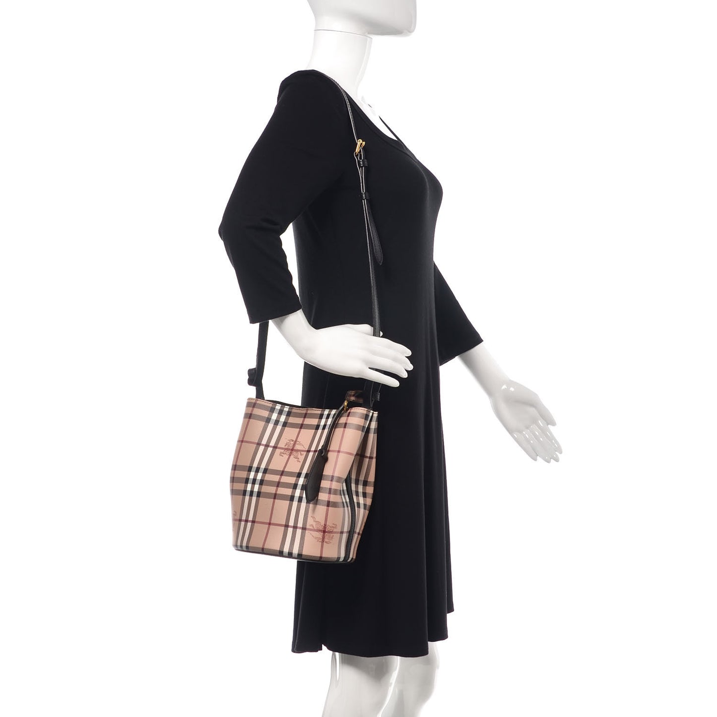 Haymarket Check Colours Small Lorne Bucket Crossbody Black
