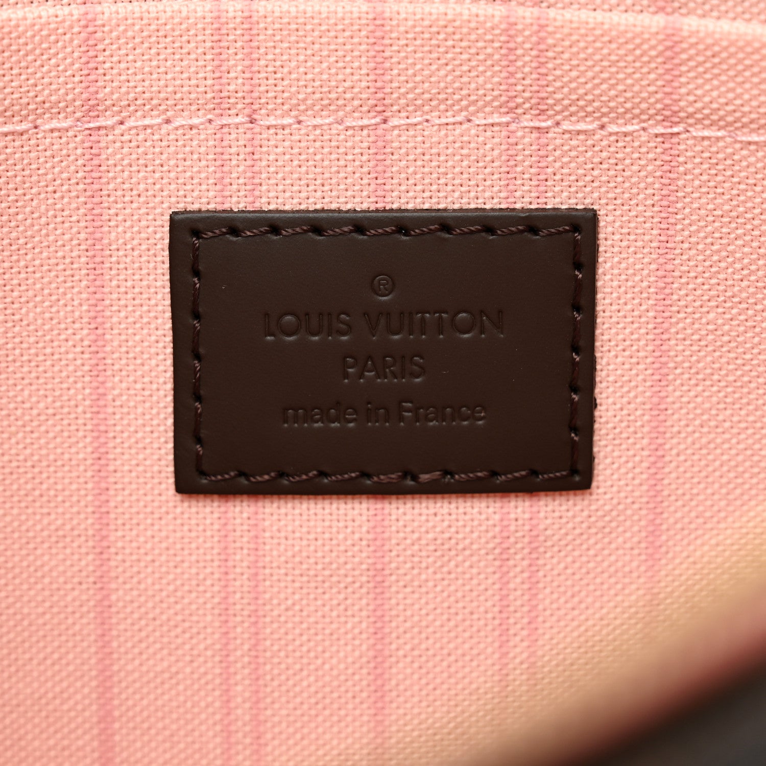 Louis Vuitton Damier Ebene Neverfull MM GM Pochette Rose Ballerine 6 of 7