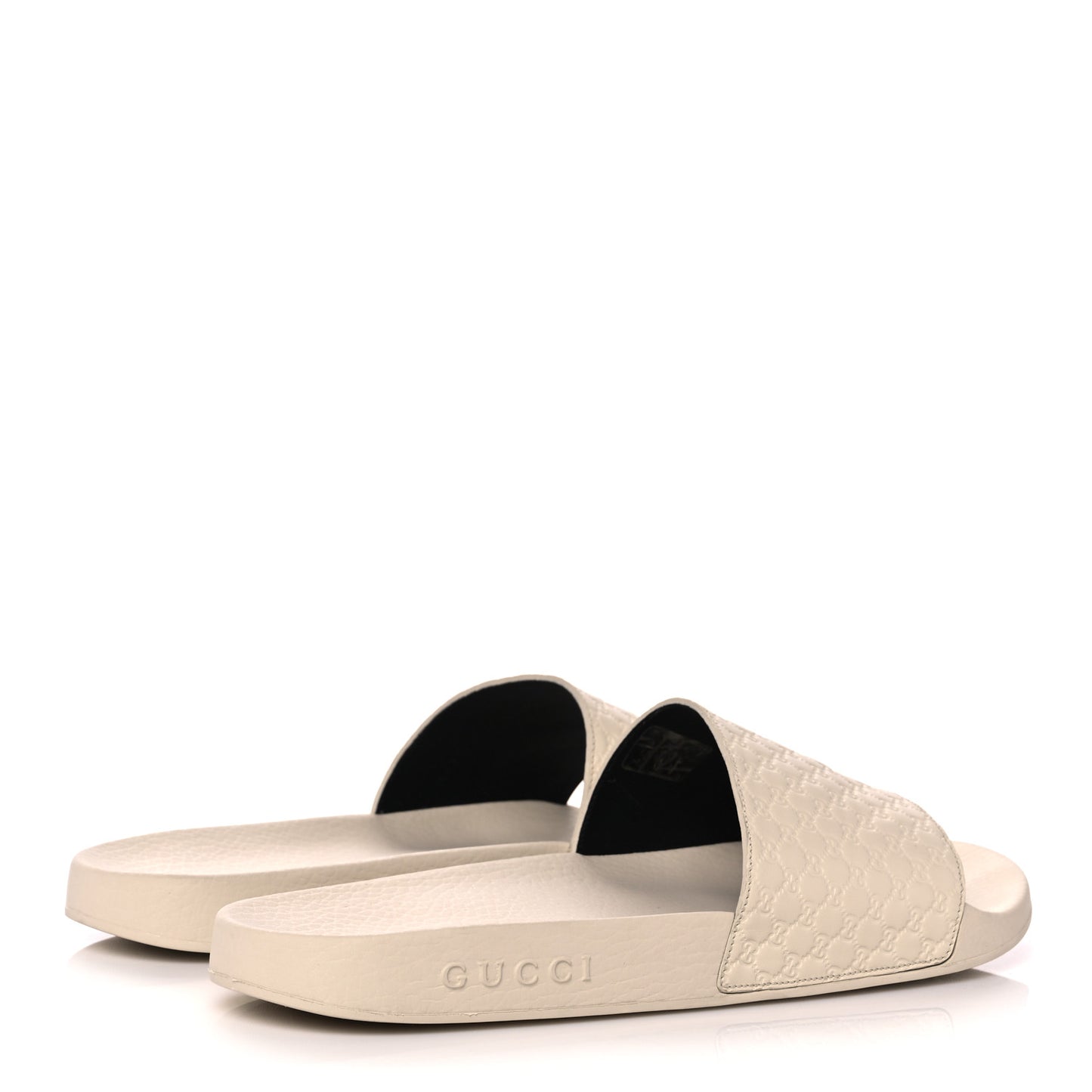 Microguccissima Mens Slide Sandals 11 Ivory