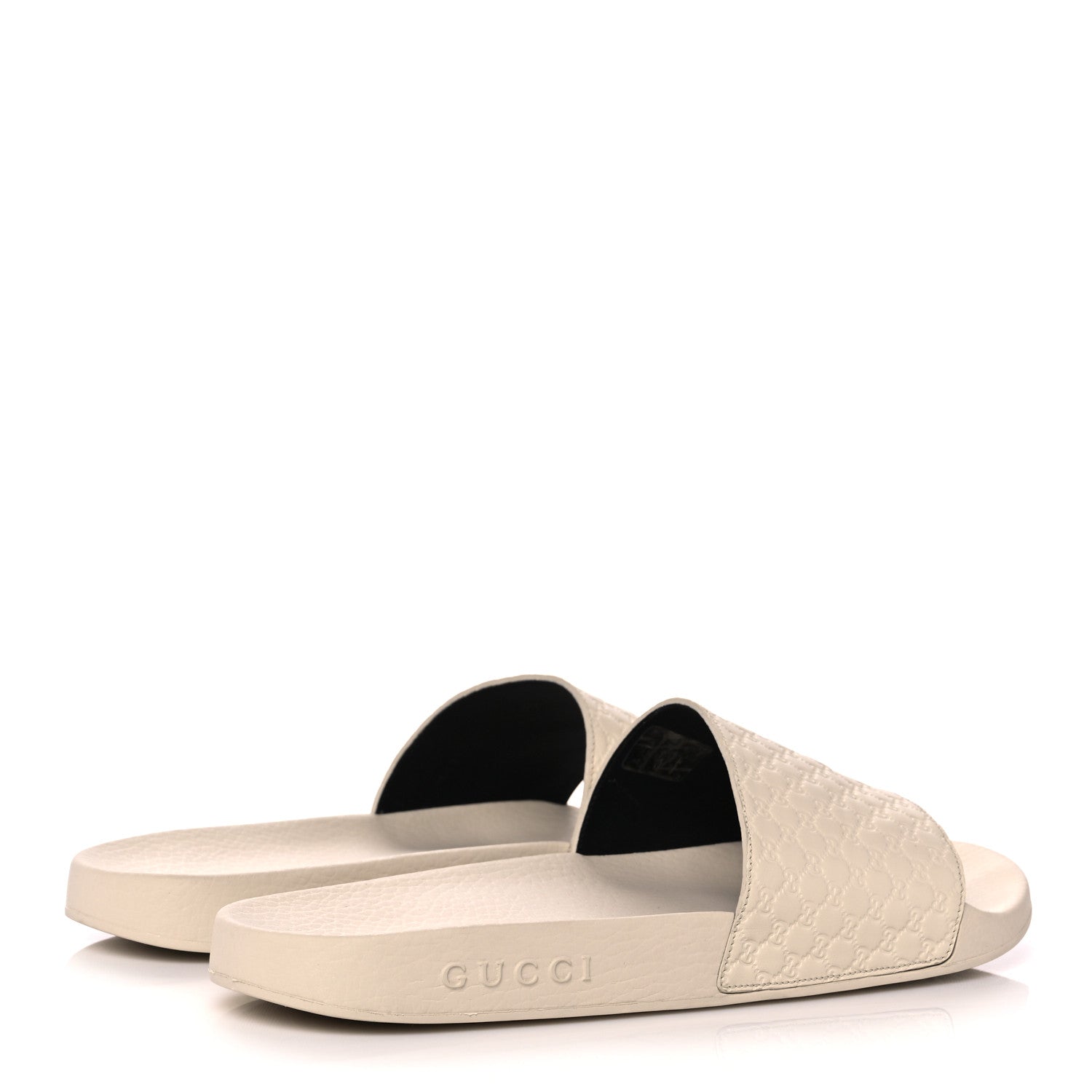 Gucci Microguccissima Mens Slide Sandals 11 Ivory 4 of 12