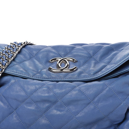 Chanel Washed Lambskin Chain Around Hobo Blue 10 of 10