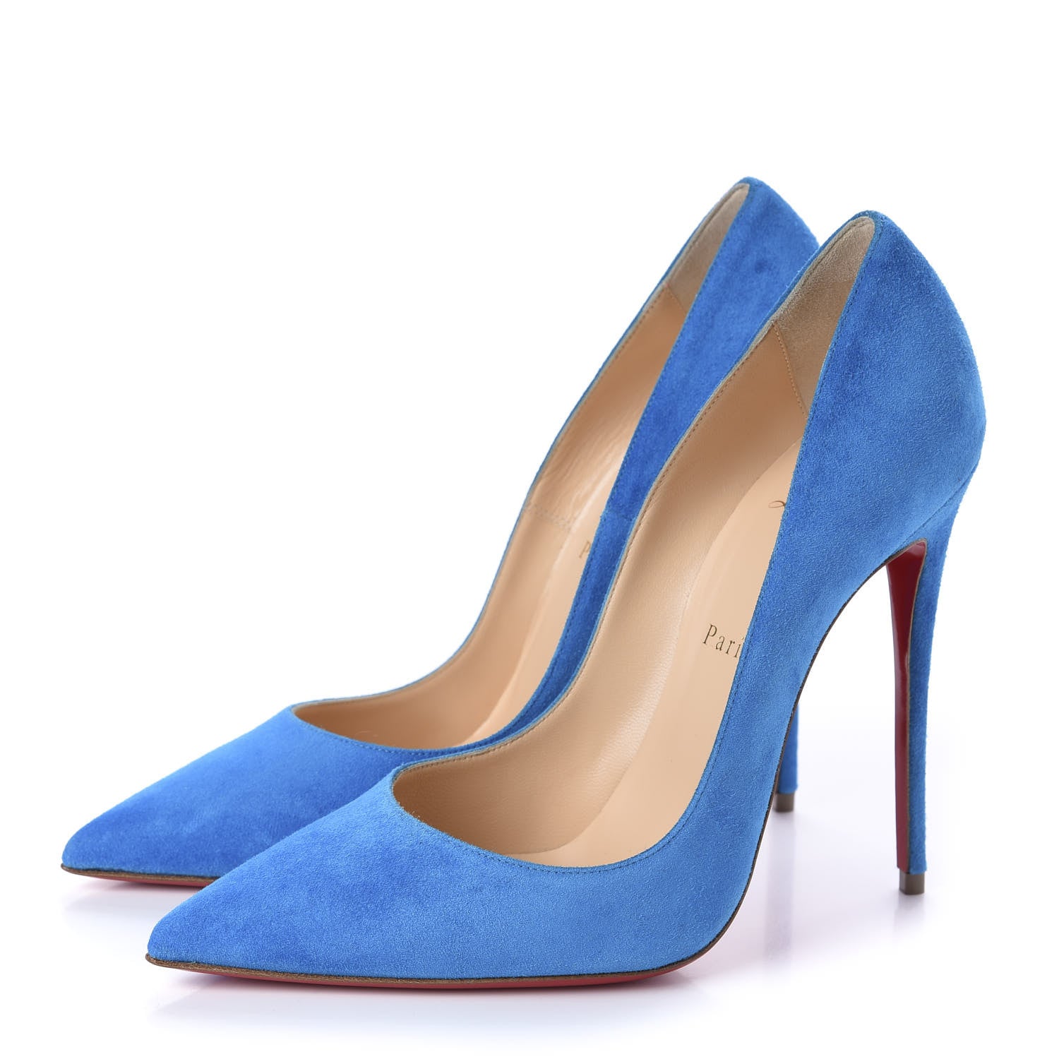 Christian Louboutin Veau Velours So Kate 120 Pumps 40 Egyptian Blue 3 of 9