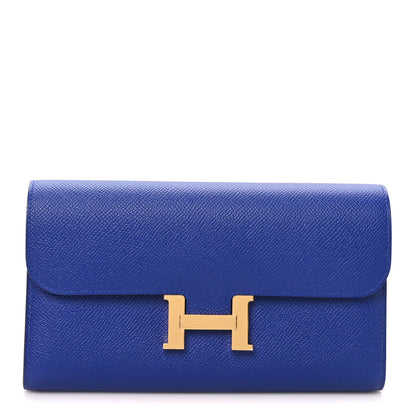 Hermes Epsom Constance Long Wallet Bleu Electrique 1 of 7