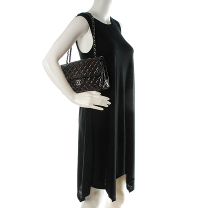 Chanel Patent Quilted Medium Double Flap Brown 2 of 7