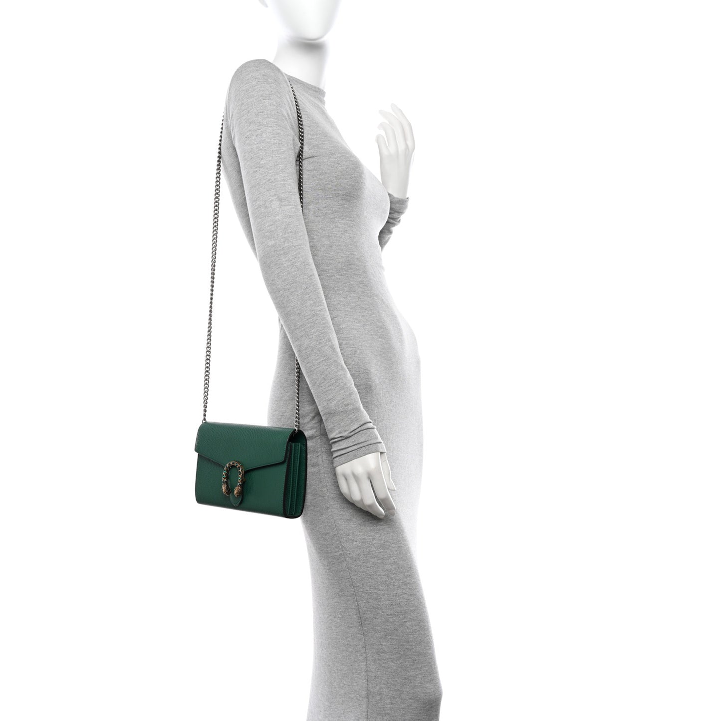 Calfskin Mini Dionysus Chain Wallet Emerald
