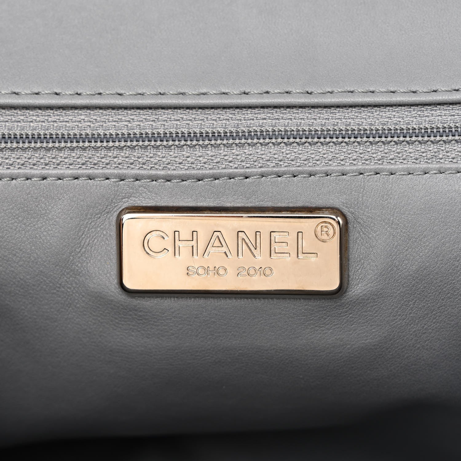 Chanel Snakeskin Iridescent Soho Medium Flap Grey 6 of 11