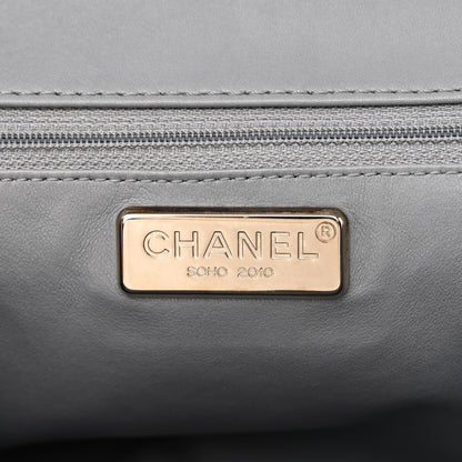 Chanel Snakeskin Iridescent Soho Medium Flap Grey 6 of 11
