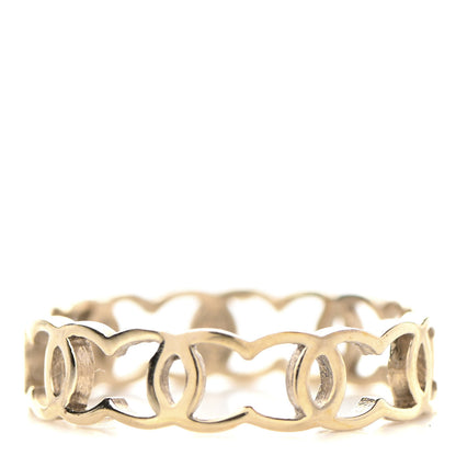 Chanel Metal CC Ring 54 6.75 Gold 1 of 5