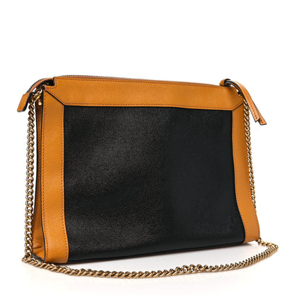 Gucci New Sakai Calfskin Lux Tri-Color Dahlia Chain Shoulder Bag Black Mystic White Sun Oil 3 of 11