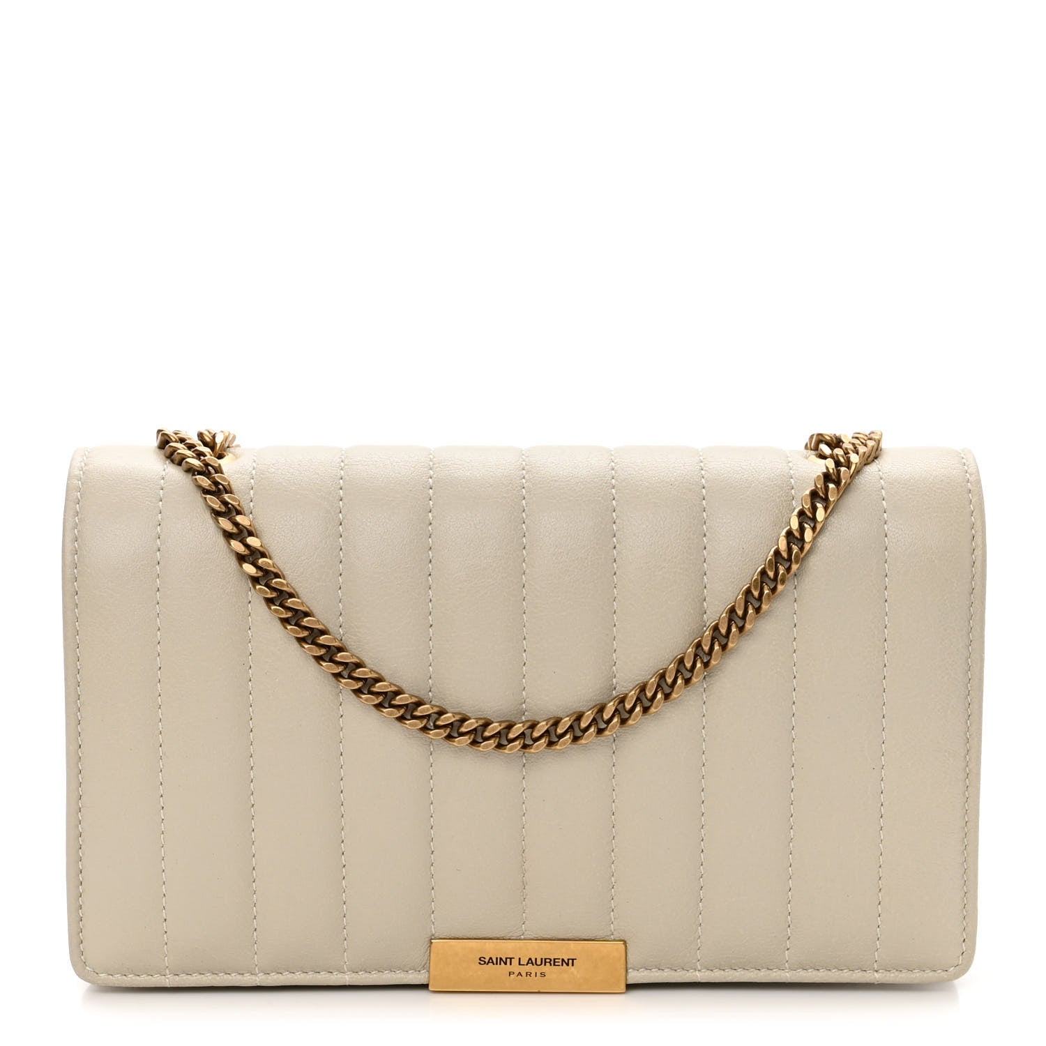 Saint Laurent Lambskin Matelasse Amalia Chain Shoulder Bag Creama Soft 1 of 9