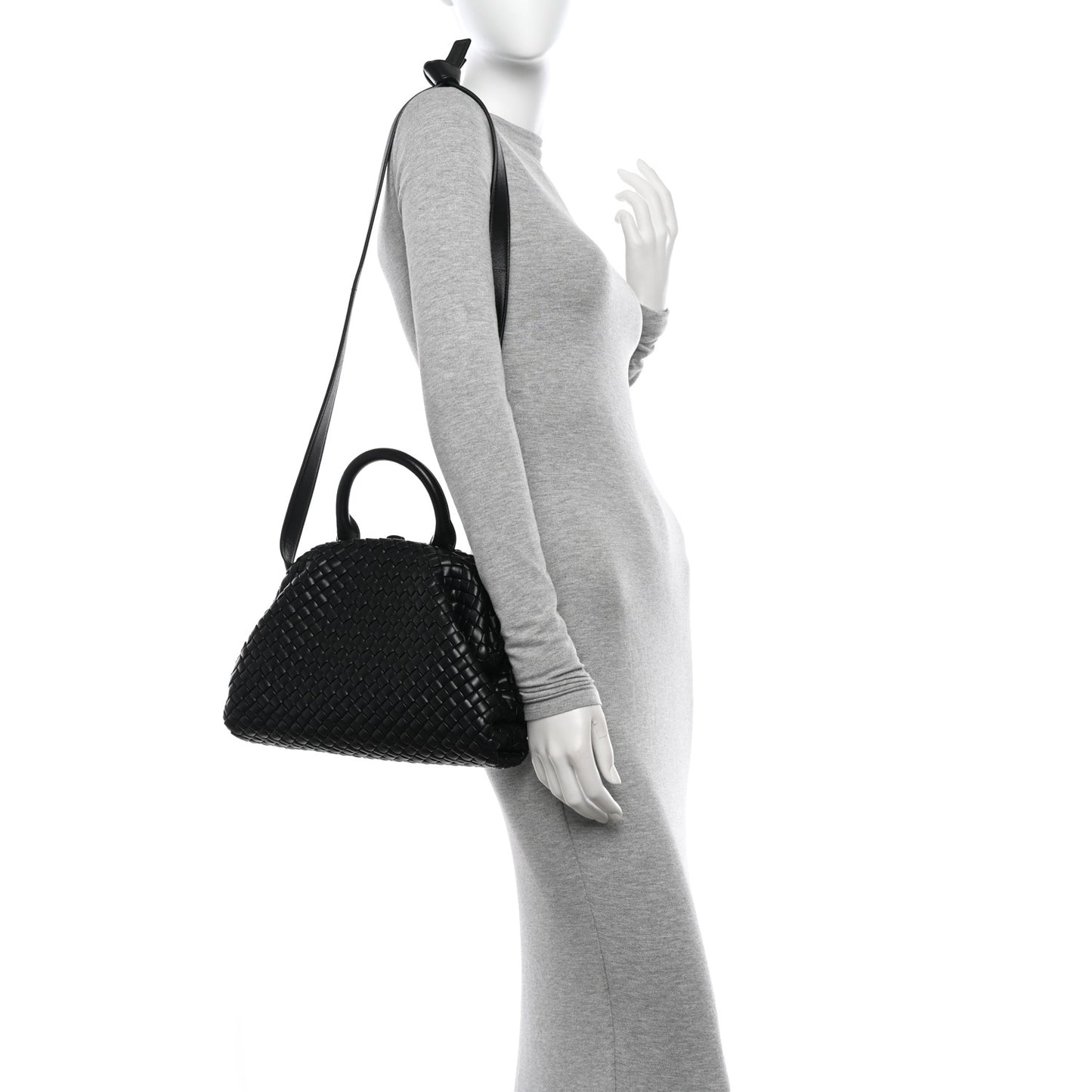 Nappa Intrecciato Small Padded The Handle Black