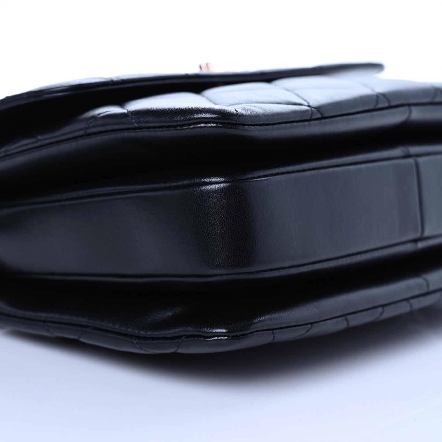 Lambskin Quilted Small Trendy CC Dual Handle Flap Bag Black