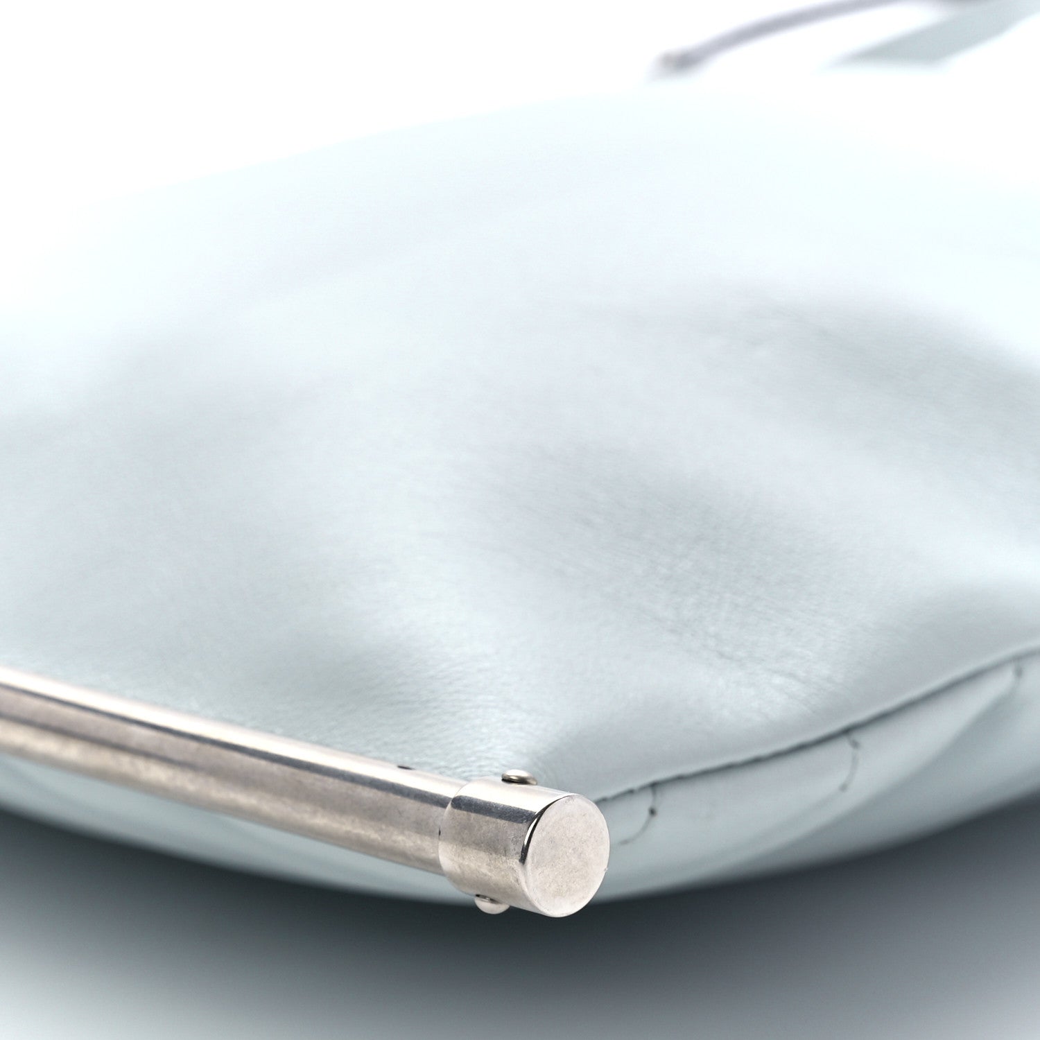 Chloe Smooth Calfskin Quilted Medium Roy Clutch Airy Grey 11 of 12