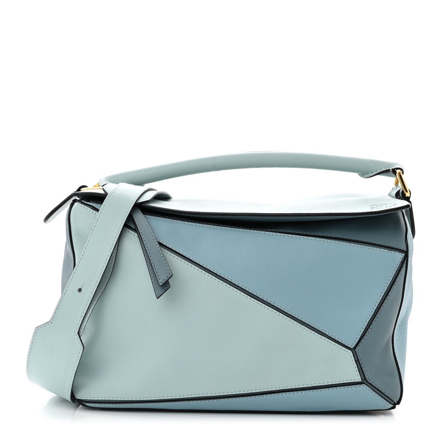 Loewe Calfskin Medium Puzzle Bag Aqua Light Blue Stone Blue 1 of 12