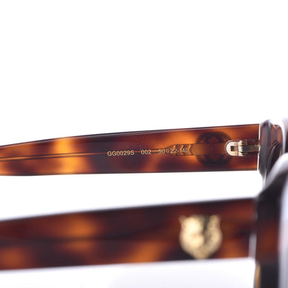 Gucci Acetate Square Frame Sunglasses GG0029S Tortoise 5 of 8