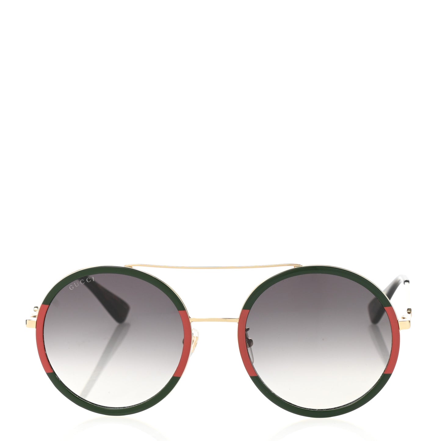 Metal Round Frame Sunglasses GG0061S Green Red