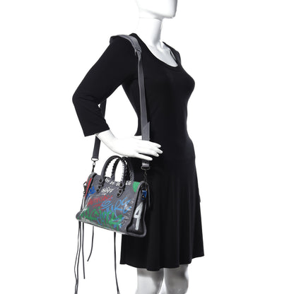 Balenciaga Agneau Graffiti All Over Classic Hardware S City Grey 2 of 15