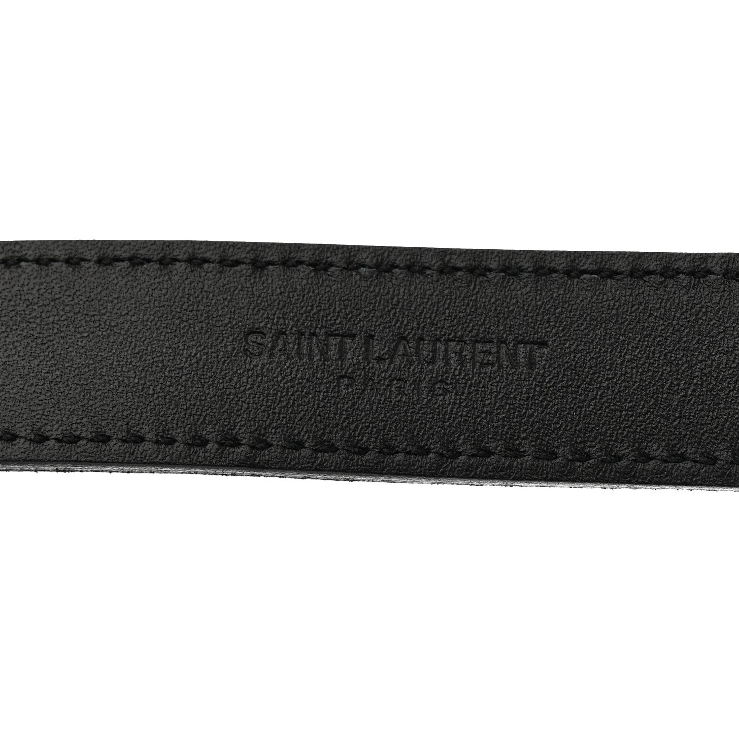 Saint Laurent Calfskin Monogram Cassandre 95 38 Belt Black 5 of 7