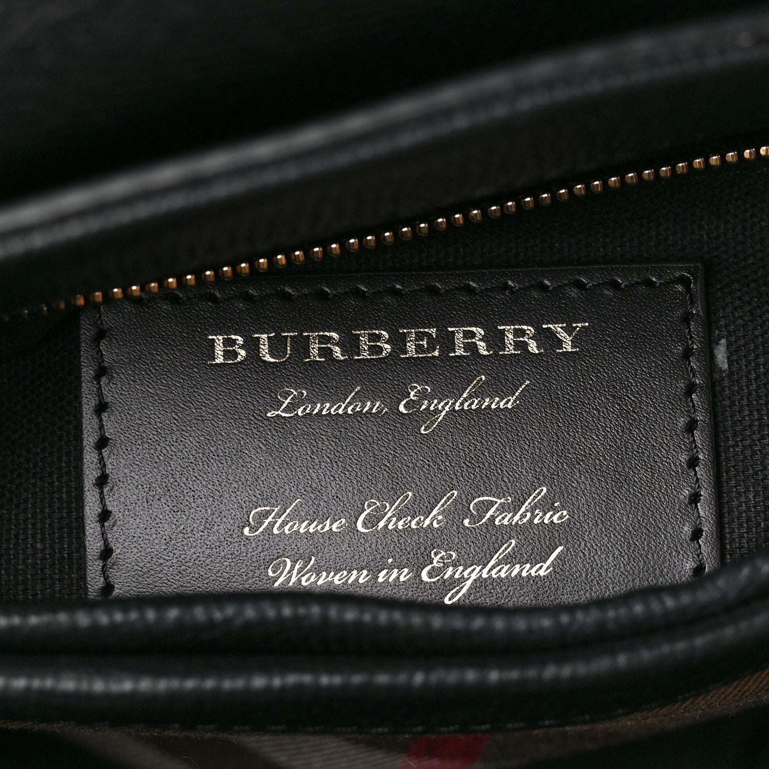 Burberry Derby Calfskin House Check Small Camberley Black 6 of 11
