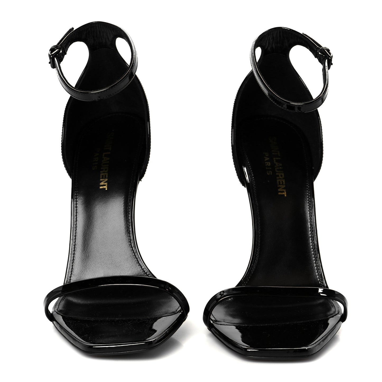 Patent Calfskin Opyum 110 Sandals 39 Black