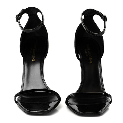 Saint Laurent Patent Calfskin Opyum 110 Sandals 39 Black 3 of 10