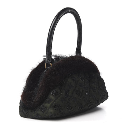 Louis Vuitton Mousseline Mink Lizard Beaded Demi Lune MM Vert 2 of 9