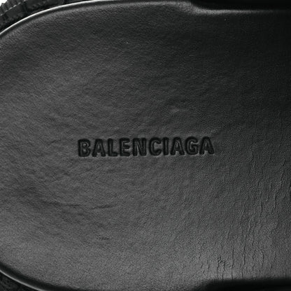 Balenciaga Jive Smooth Calfskin Logo Embossed Womens Tractor Platform 38 Black 9 of 11