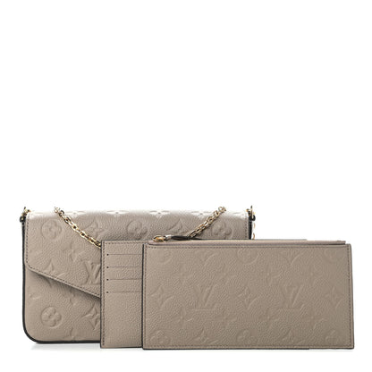 Louis Vuitton Empreinte Pochette Felicie Chain Wallet Tourterelle 1 of 11
