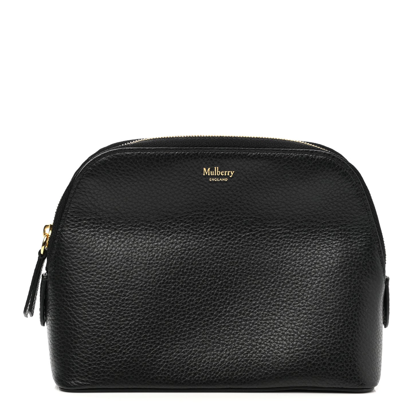 Small Classic Grain Continental Cosmetic Pouch Black