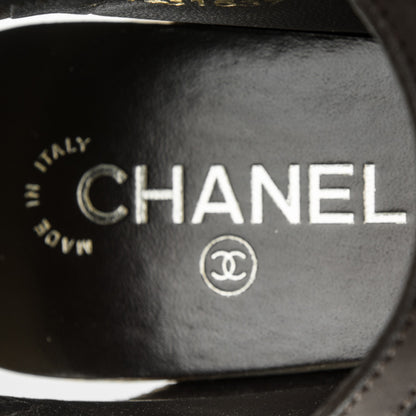 Chanel Calfskin Chain Wedge Sandals 40.5 Brown 7 of 7