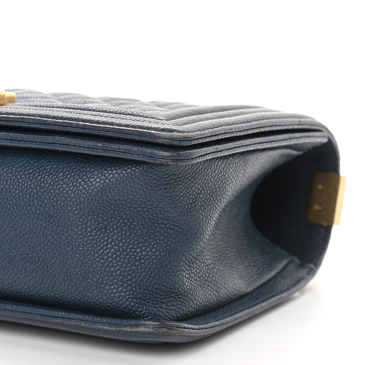 Caviar Quilted Medium Boy Flap Blue