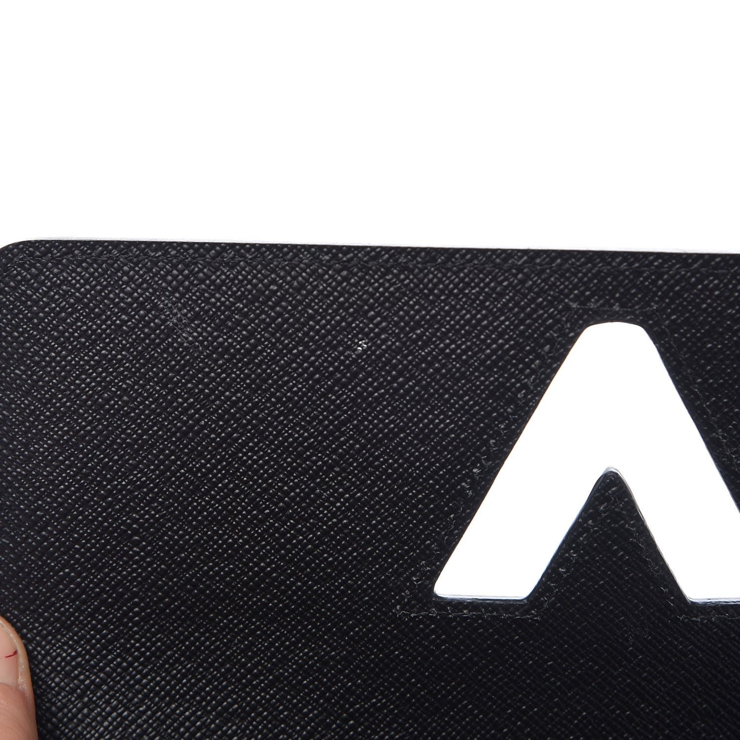 Monogram Palm Twist Chain Wallet Black White