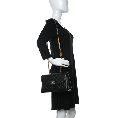 Chanel Lambskin Quilted Large Trendy Spirit Top Handle Bag Black 2 of 9