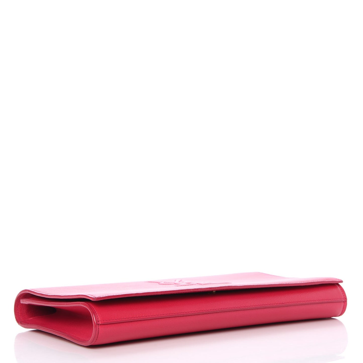 Calfskin Monogram Large Belle De Jour Clutch Lipstick Fuchsia