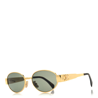 Celine Metal Triomphe 01 Sunglasses CL40235U Gold Green 2 of 7