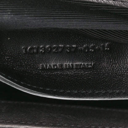 Saint Laurent Sheepskin Matelasse Chevron Monogram Medium College Bag Light Coal 7 of 12