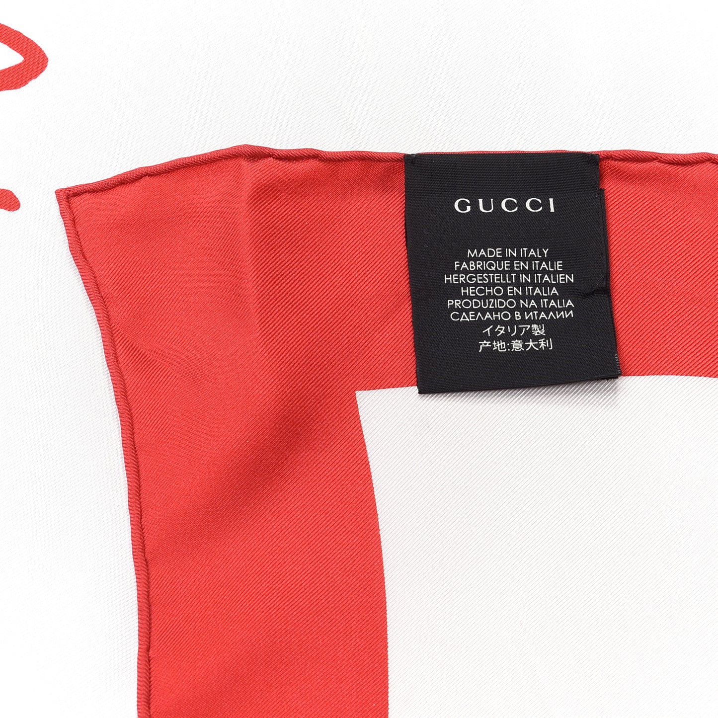 Silk Coco Capitán Logo Square Scarf White