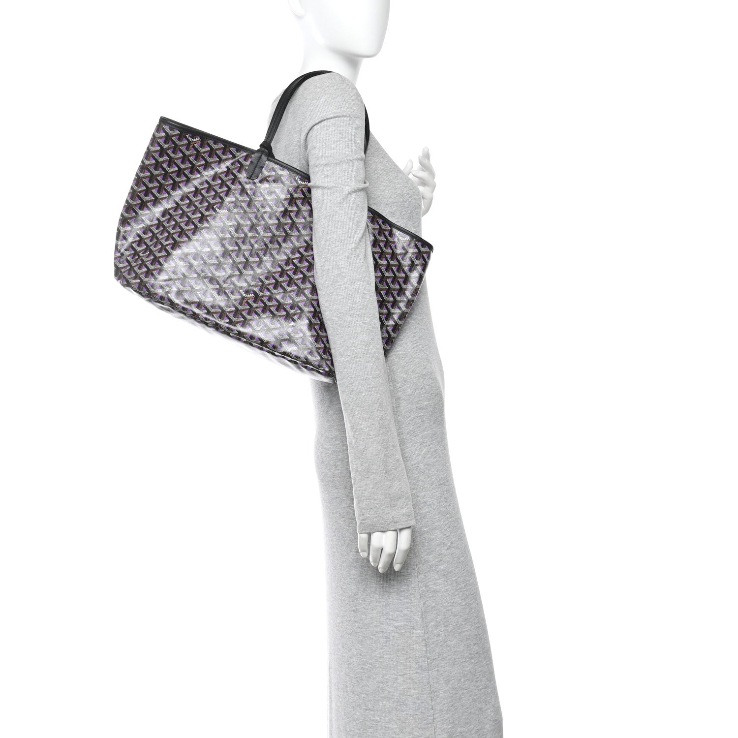 Goyard Goyardine Saint Louis Claire Voie PM Black Purple 2 of 9