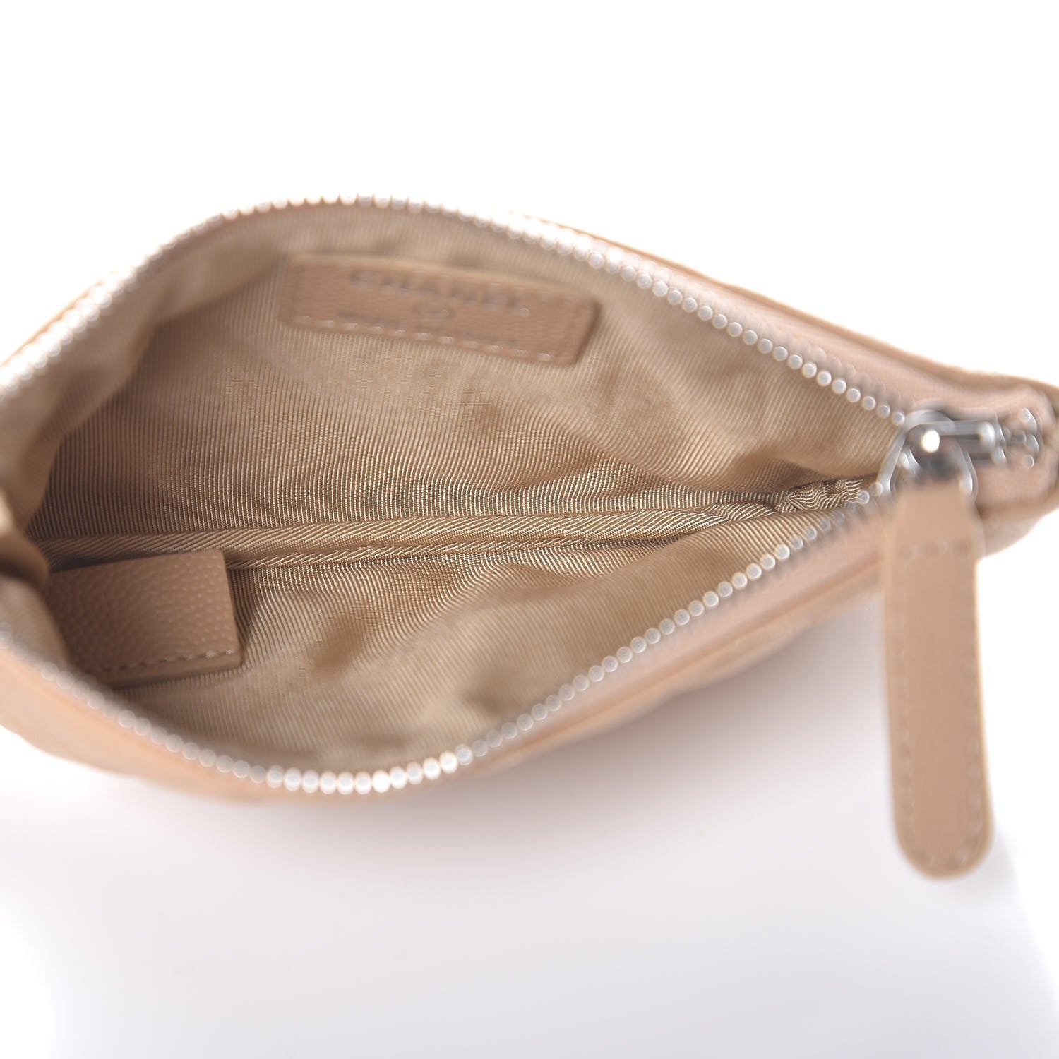 Chanel Caviar Quilted Small Cosmetic Case Beige 5 of 8