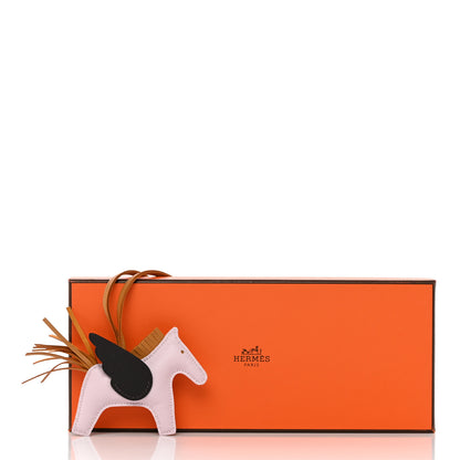 Hermes Milo Lambskin Grigri Rodeo Pegase Horse Bag Charm PM Mauve Pale Sesame Ebene 5 of 5