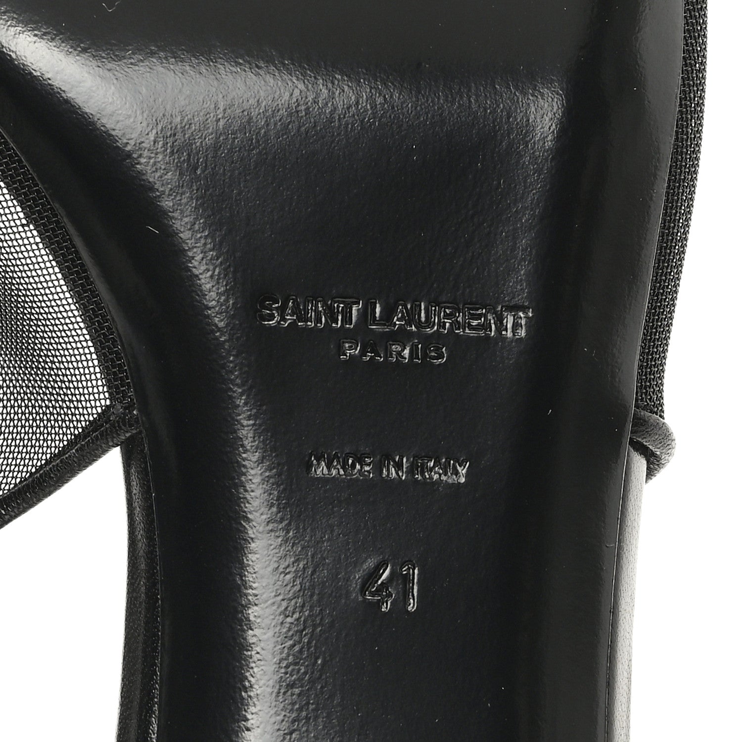 Saint Laurent Mesh Oxalis Slingback 30 Pumps 41 Black 7 of 9