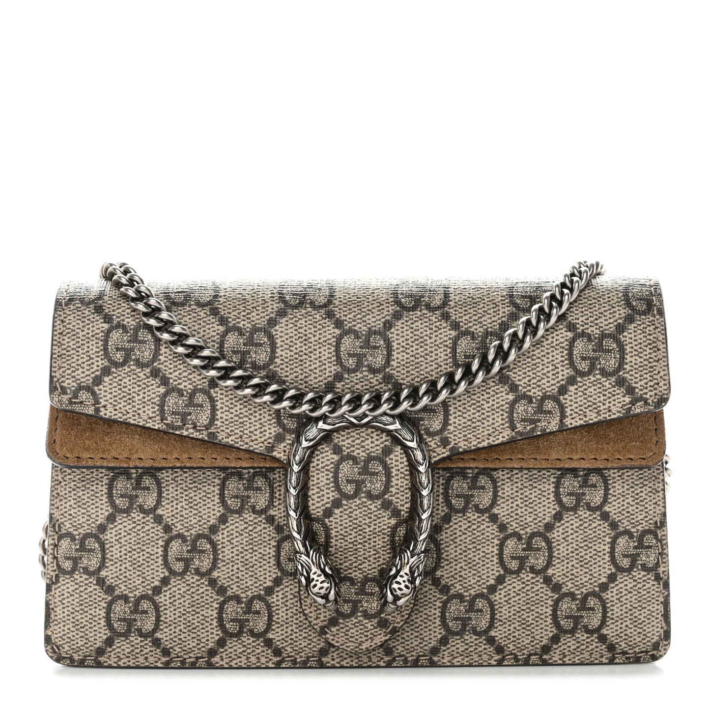GG Supreme Monogram Super Mini Dionysus Shoulder Bag Taupe