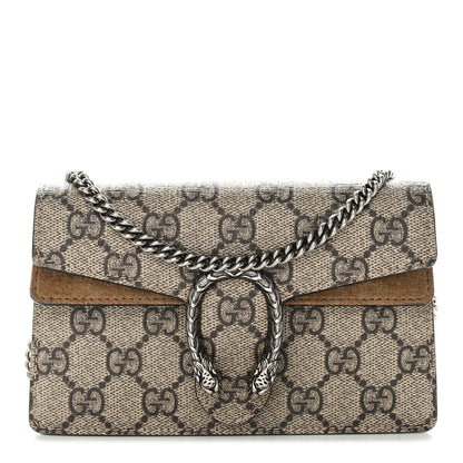 Gucci GG Supreme Monogram Super Mini Dionysus Shoulder Bag Taupe 1 of 10