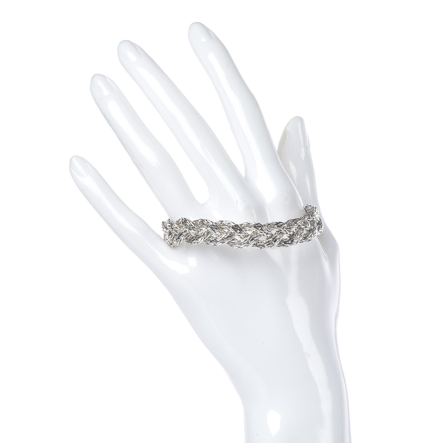 John Hardy Sterling Silver Medium Braided Classic Chain Bracelet 2 of 6