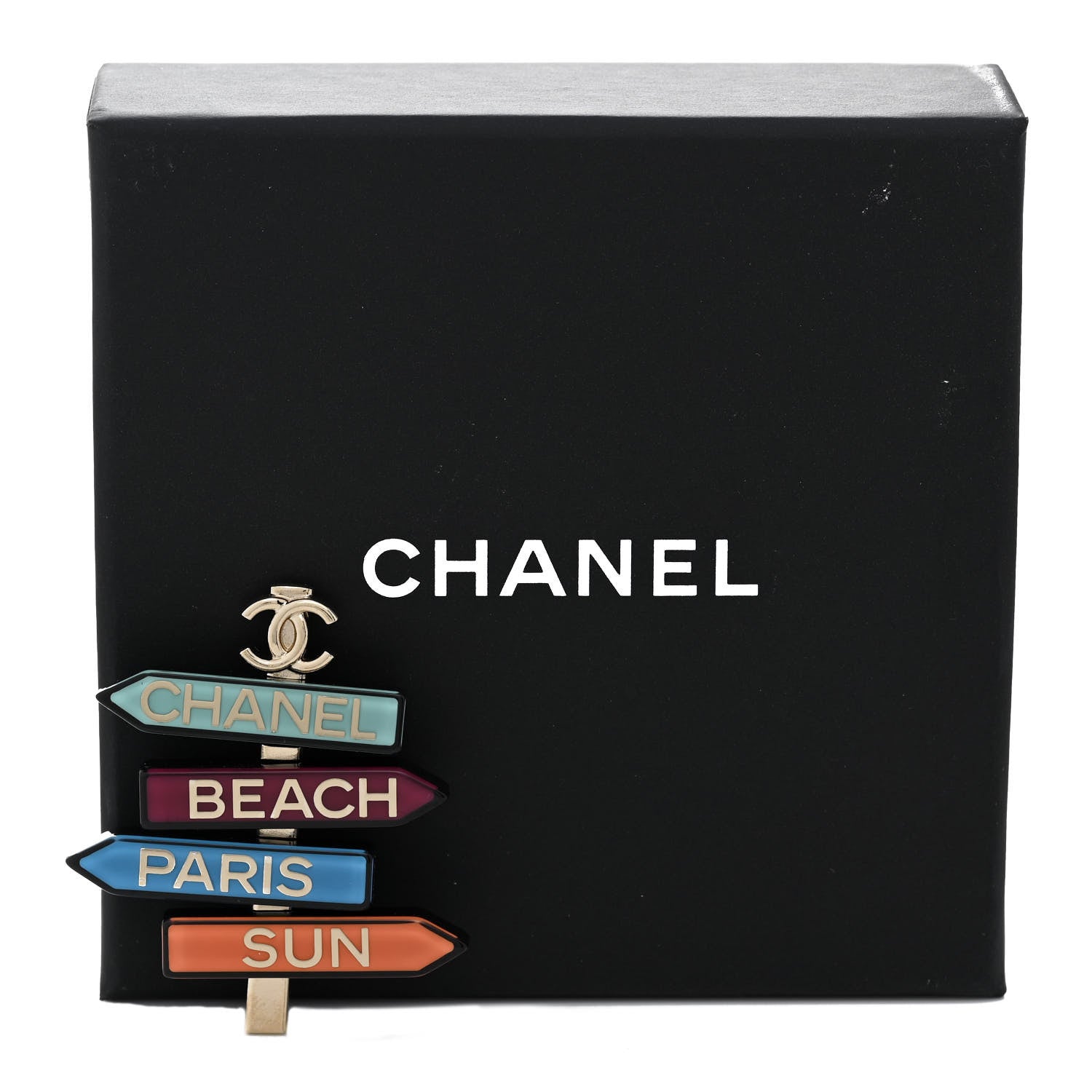 Chanel Resin Chanel By The Sea Sign Brooch Multicolor 4 of 4