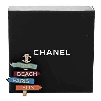 Chanel Resin Chanel By The Sea Sign Brooch Multicolor 4 of 4